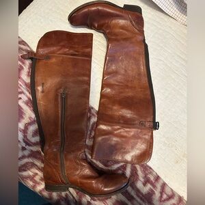 Frye Melissa over the knee cognac boots 9